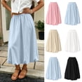 thumbnail image 1 of WAVSUF Girls Maxi Skirt, with Side Pockets Elastic Waist Loose Fit Kids Summer Trendy Casual Skirt Blue 10-12, 1 of 10