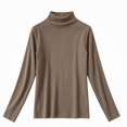 thumbnail image 1 of WAVSUF Girls Mock Turtleneck Undershirt, Long Sleeve Knitted Soft Soft Comfort Winter Warm Casual Daily Top 7-8, 1 of 6
