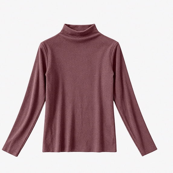 WAVSUF Girls Mock Turtleneck Undershirt, Soft Comfort Knitted Soft Long Sleeve Winter Warm Casual Daily Top 3