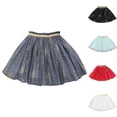 thumbnail image 1 of WAVSUF Girls Tutu Princess Skirt Rhinestone Inlay Elastic Waist Summer Comfortable Evening Formal Party Skirt Blue Size 3, 1 of 4