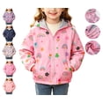 thumbnail image 1 of WAVSUF Hooded Jackets for Kid Girls Multiple Pocket Long Sleeve Lightweight Fall Warm Cute Outerwear Multicolor 4, 1 of 10