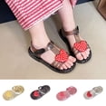 thumbnail image 1 of WAVSUF Jelly Sandals for Girls Open Toe Heart Accent Lightweight Casual Summer Soft Shoes Pink Size 12.5 Little Girls, 1 of 9