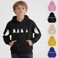 thumbnail image 1 of WAVSUF Kids Boys Hoodie, Loose Fit Long Sleeve with Pockets Fall Halloween Casual Sweatshirts Black 7-8, 1 of 6