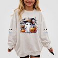 thumbnail image 1 of WAVSUF Kids Girls Halloween Sweatshirt, Loose Fit Round Neck Long Sleeve Festive Fall Casual Pullover White 11, 1 of 7