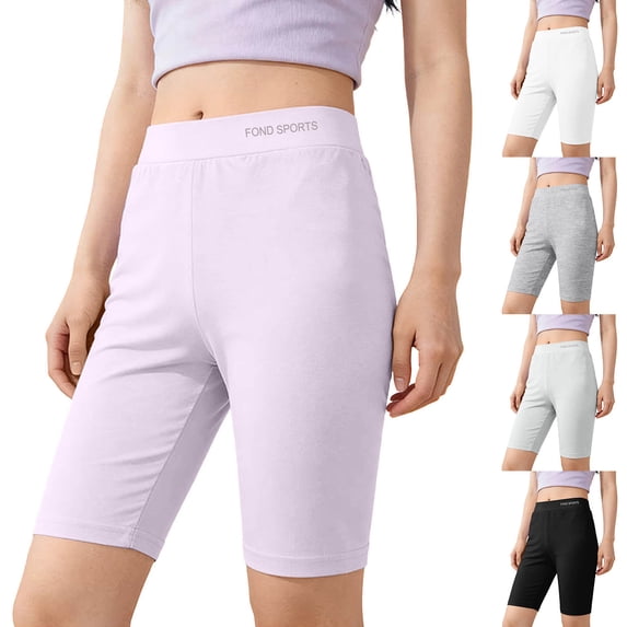 WAVSUF Kids Girls Leggings, Comfort Soft Elastic Waist Lightweight Summer Indoor Active Yoga Shorts Green 7-8