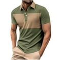 thumbnail image 1 of WAVSUF Lapel Polos Men Soft Pique polo Shirt Button T-Shirt Green Size 3XL, 1 of 4