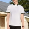 thumbnail image 1 of WAVSUF Lapel Polos Men Soft Pique polo Shirt Button T-Shirt White Size 2XL, 1 of 5