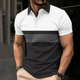 thumbnail image 1 of WAVSUF Lapel Polos Men Soft Pique polo Shirt T-Shirt Black Size 5XL, 1 of 5