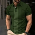 thumbnail image 1 of WAVSUF Lapel polo Shirt for Mens Soft Pique Polos T-Shirt Green Size 4XL, 1 of 5