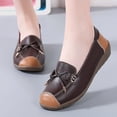 thumbnail image 1 of WAVSUF Loafers for Women, Faux leather Soft Sole Closed Toe Comfortable Walking Flats Shoes Coffee 6, 1 of 9