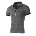 thumbnail image 1 of WAVSUF Men Lapel Polo Shirt Soft Pique Polos for Mens T-Shirt Dark Gray Size 2XL, 1 of 3