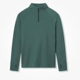 thumbnail image 1 of WAVSUF Men's Active Tee Long Sleeve Stand Collar Zip Front Fall Outdoor Sports Top M, 1 of 7