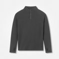 thumbnail image 1 of WAVSUF Men's Active Tee Stand Collar Long Sleeve Zip Front Fall Outdoor Sports Top Gray L, 1 of 7
