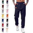 thumbnail image 1 of WAVSUF Men's Jogger Pants, Loose Fit Side Pockets Adjustable Drawstring Fall Active Workout Pants Size XS-3XL, 1 of 6