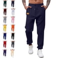thumbnail image 1 of WAVSUF Men's Jogger Pants, Side Pockets Adjustable Drawstring Loose Fit Fall Active Workout Pants Size XS-3XL, 1 of 5