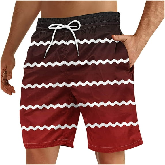 WAVSUF Mens Cargo Short Joggers Men's Cargo Shorts Tight Button Hiking Pants Beige Size 2XL