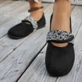 thumbnail image 1 of WAVSUF Shallow Mouth Ballet Flats For Women, Round Toe Versatile Wide Width Casual Wear Comfortable Office Shoes Black 5.5, 1 of 9