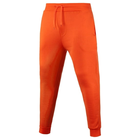 Wavsuf Mens Sweatpants Lightweight Jogger for Men Casual Tight Long Pants Orange Size 3XL