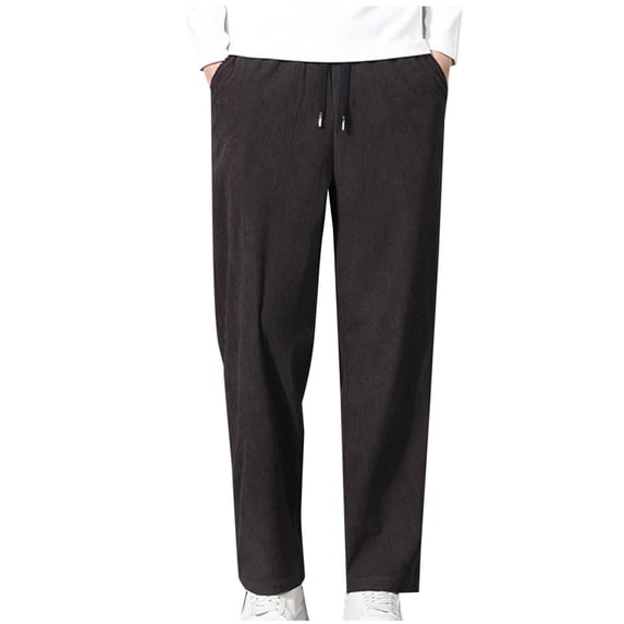 Wavsuf Joggers for Men Brown Drawstring Sweatpants Pockets for Mens Motion Casual Loose Long Pants Brown Size 3XL