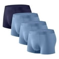 thumbnail image 1 of WAVSUF Summer 4PC Boxer Briefs Mens Solid Color Comfort Underpants Elasticity Comfortable Motion Ventilation Loose Briefs Sky Blue Size 2XL, 1 of 2