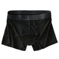 thumbnail image 1 of WAVSUF Summer Boxer Briefs Mens Solid Color Comfort Underpants Comfortable Ventilation Briefs Black Size 2XL, 1 of 3
