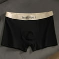 thumbnail image 1 of WAVSUF Summer Boxer Briefs Mens Solid Color Comfort Underpants Comfortable Ventilation Cotton Briefs Black Size 4XL, 1 of 3