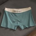 thumbnail image 1 of WAVSUF Summer Boxer Briefs Mens Solid Color Comfort Underpants Comfortable Ventilation Cotton Briefs Green Size 2XL, 1 of 3