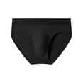 thumbnail image 1 of WAVSUF Summer Briefs Mens Solid Color Comfort Underpants Elasticity Comfortable Ventilation Briefs Black Size M, 1 of 2
