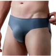 thumbnail image 1 of WAVSUF Summer Briefs Mens Solid Color Comfort Underpants Ventilation Briefs Gray Size 2XL, 1 of 4