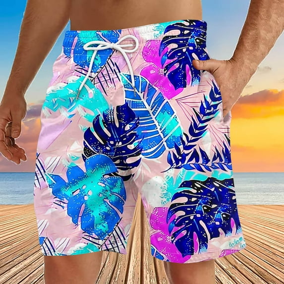 WAVSUF Summer Drawstring Short Pants Mens Elasticity Shorts Multicolor Size M