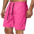 thumbnail image 1 of WAVSUF Summer Drawstring Short Pants Mens Elasticity Shorts Casual Hot Pink Size 3XL, 1 of 3