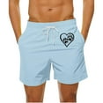 thumbnail image 1 of WAVSUF Summer Drawstring Shorts for Mens Elasticity Short Pants Fashionable Casual Light Blue Size S, 1 of 4