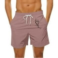 thumbnail image 1 of WAVSUF Summer Drawstring Shorts for Mens Elasticity Short Pants Fashionable Casual Pink Size M, 1 of 4