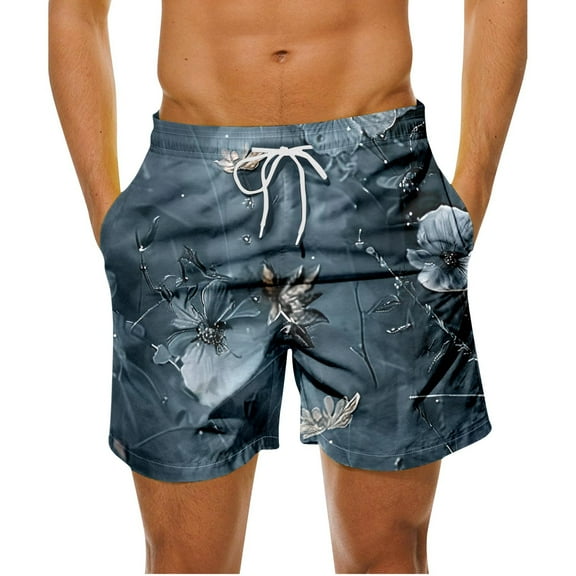 WAVSUF Summer Drawstring Shorts for Mens Elasticity Short Pants Fashionable Casual Tight White Size S