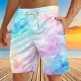 thumbnail image 1 of WAVSUF Summer Drawstring Shorts for Mens Elasticity Short Pants Tie Dyeing Multicolor Size M, 1 of 4