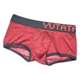 thumbnail image 1 of WAVSUF Summer Mens Quick Drying Comfort Boxer Briefs for Men Solid Color Underpants Ventilation Briefs Wine Size S, 1 of 8