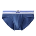 thumbnail image 1 of WAVSUF Summer Mens Quick Drying Comfort Briefs for Men Solid Color Underpants Comfortable Ventilation Briefs Blue Size XL, 1 of 6