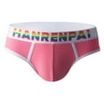 thumbnail image 1 of WAVSUF Summer Clearance Mens Quick Drying Comfort Briefs for Men Solid Color Underpants Comfortable Ventilation Briefs Pink Size 2XL, 1 of 7