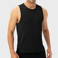 thumbnail image 1 of WAVSUF Summer Solid Color Tank Tops for Men Bodybuilding Sleeveles Vest Pullover Black Size L, 1 of 5