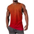 thumbnail image 1 of WAVSUF Summer Sports Tank Tops for Mens Quick Dry Vest Muscle Gym Undershirts Tank Printed Round Neck Tops Sleeveles Pullover Orange Size 2XL, 1 of 4