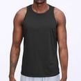 thumbnail image 1 of WAVSUF Summer Sports Sleeveles Vest for Mens Solid Color Quick Dry Tank Tops Round Neck Pullover Black Size L, 1 of 6