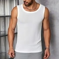 thumbnail image 1 of WAVSUF Summer Sports Sleeveles Vest for Mens Solid Color Quick Dry Tank Tops Round Neck Pullover White Size 3XL, 1 of 4