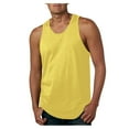 thumbnail image 1 of WAVSUF Tall Big Mens Bodybuilding Sleeveles Solid Color Tank Tops Round Neck Pullover Yellow Size S, 1 of 5