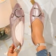 thumbnail image 1 of WAVSUF Trendy Ballet Flats For Women, Versatile Wide Width Pointed Toe Soft Sole Breathable Office Shoes Pink 9.5, 1 of 9