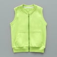 thumbnail image 1 of WAVSUF Winter Sweater Vest Children's Girls Plush Jacket Vest Zipper Round Neck Cotton Shirt Waistcoat Green Size 12 Years, 1 of 7