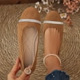 thumbnail image 1 of WAVSUF Women's Ballet Flats, One-Foot Loafers Pointed Toe Spring Style Rhinestone Low-Top Shoes Brown 9, 1 of 7