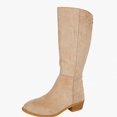 thumbnail image 1 of WAVSUF Women's Mid Calf Suede Boots Wide Width Soft Sole Round Toe Winter Daily Chunky Boots Brown 5.5, 1 of 9