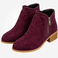 thumbnail image 1 of WAVSUF Women's Suede Flat Boots Arch Support Pointed Toe Anti Slip Fall Daily Comfort Ankle Boots 8, 1 of 9