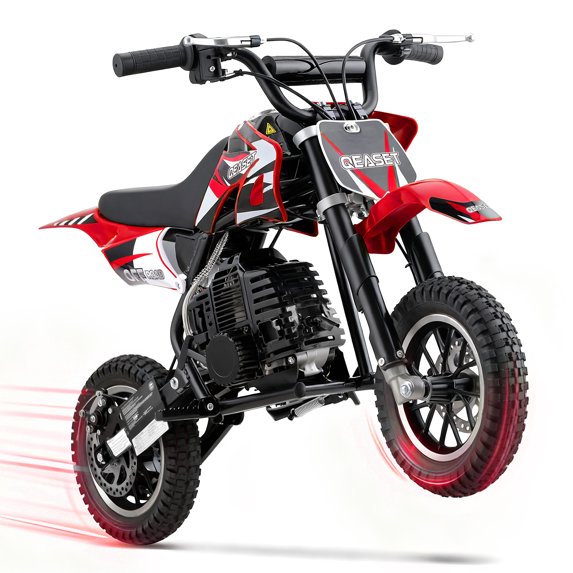 QEASET 39CC Dirt Bike, Gas Powered Mini Bike, Red