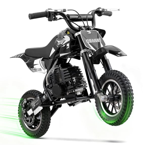 QEASET 39CC Dirt Bike, Mini Bike 4-Stroke Gas Powered off Road with Max Speed 20MPH, Pull Start